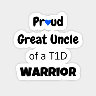 Proud Great Uncle Black Text Blue Heart Sticker